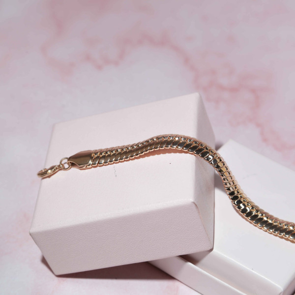 Yellow Gold Chain Braided Bracelet